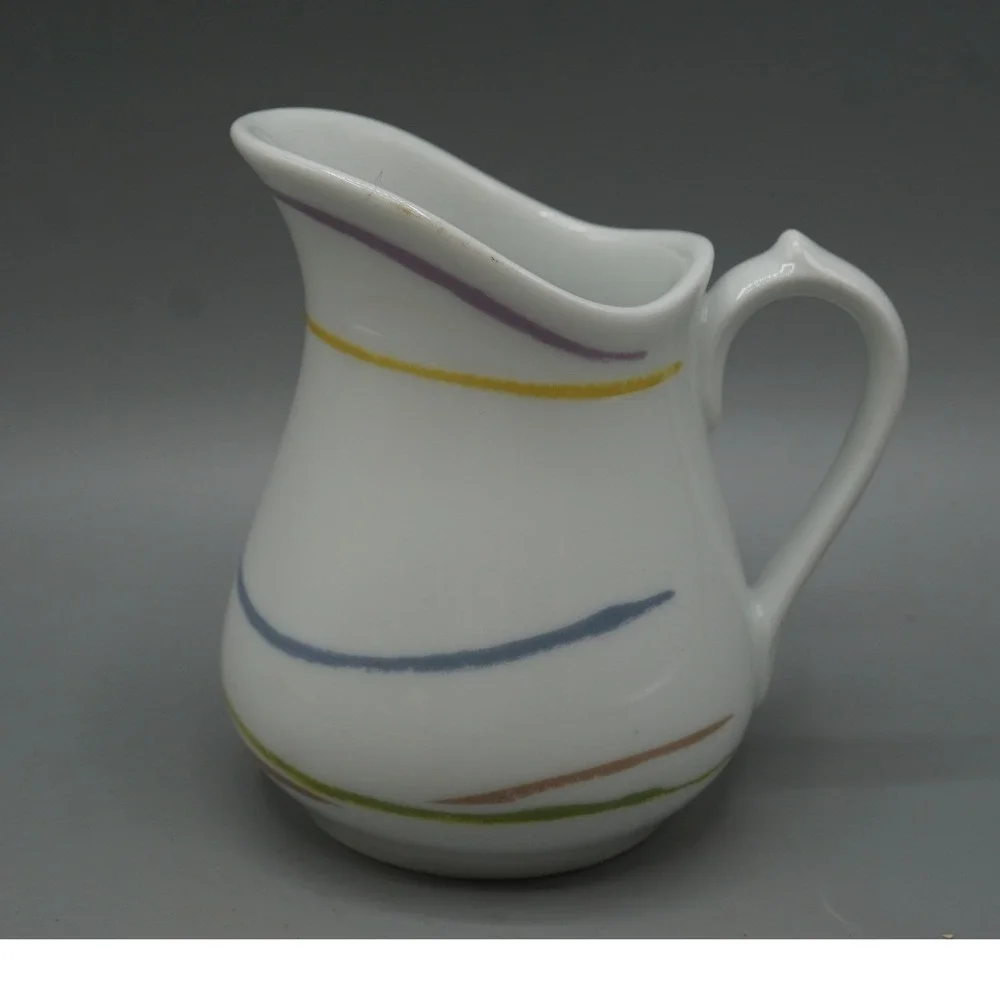 Bernardaud Limoges France Creamer Pitcher French Accent Bonjour Bonsoir Retired